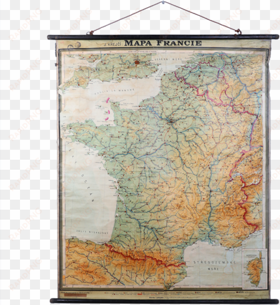 vintage map of france - atlas