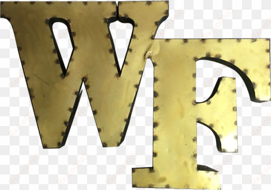 wake forest "wf" logo recycled metal - recycled metal wall décor