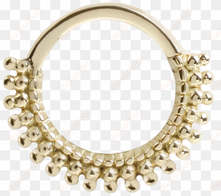 wanderlust - gold war horse septum clicker ring