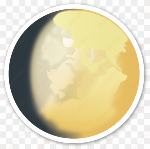 waxing gibbous moon symbol - sticker