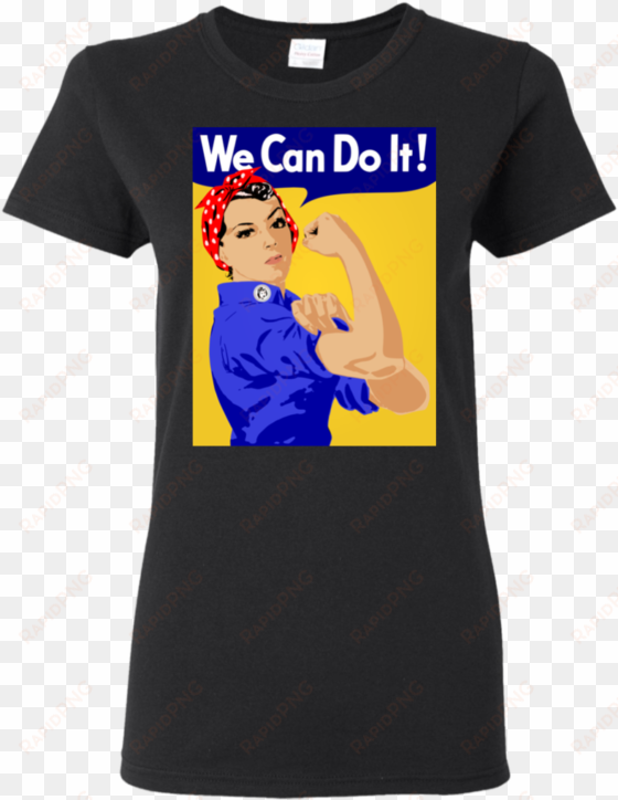 we can do it women's t-shirt - custom retro we can do it poster sticker