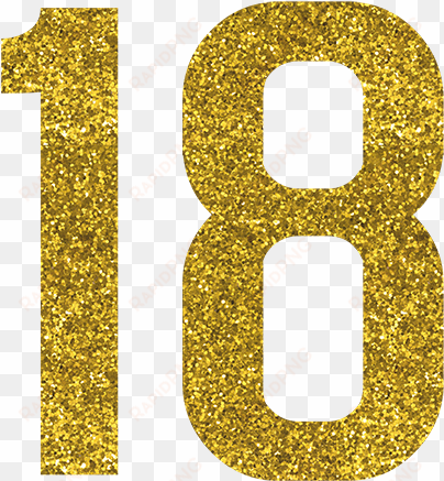 we provide a wide variety of handmade 18th birthday - number 18 gold png