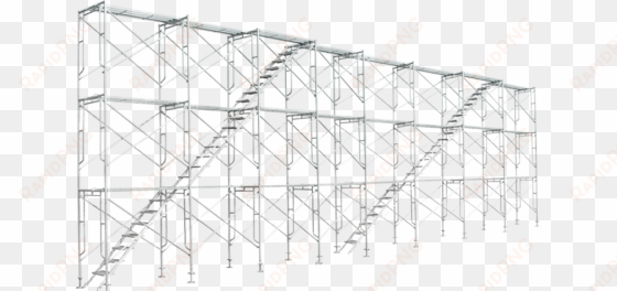 we provide scaffolding for rental to our customers - overhead power line