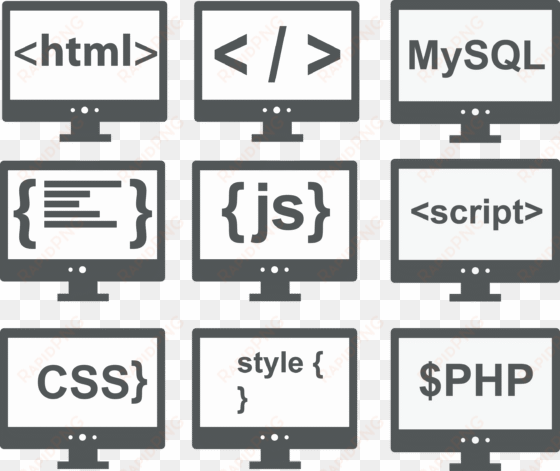 web development vector icons