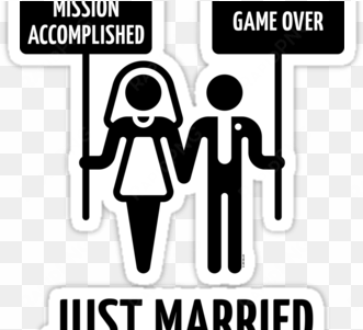 wedding couple game over png - mission accomplished just married