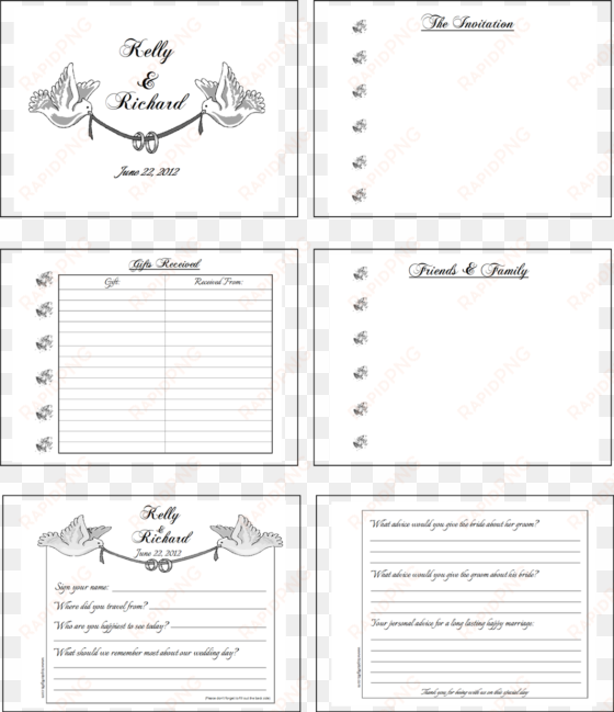 wedding guest book layout