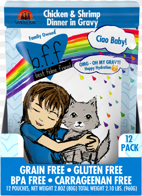 weruva bff oh my gravy ciao baby grain free chicken - bff omg cat food