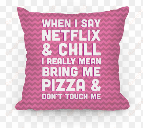 when i say netflix & chill pillow - pillow