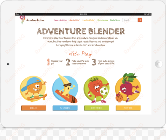 when it was time to roll out a new kids' menu jamba