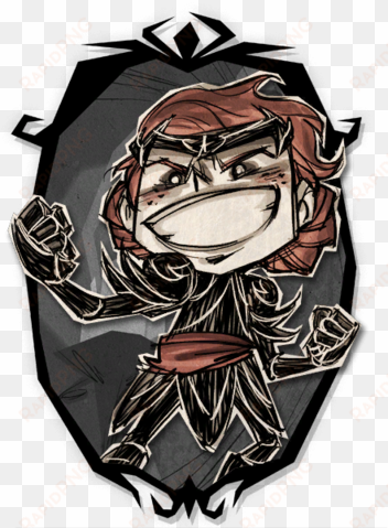 wigfrid shadow skin portrait - don t starve willow skins