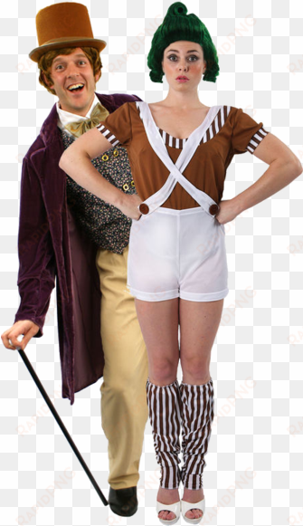 willy wonka and oompa loompa couples costumes - cute oompa loompa costume