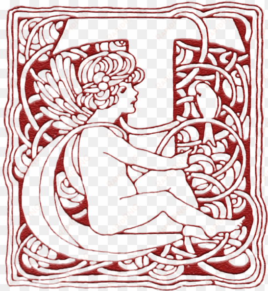 wings of whimsy - letter t drop cap