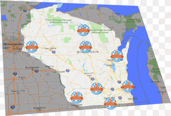 wisconsin map - atlas