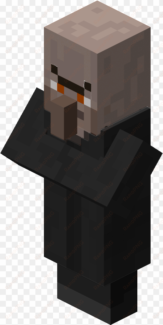 with black villager clothes and a black hood, and maybe - minecraft villager