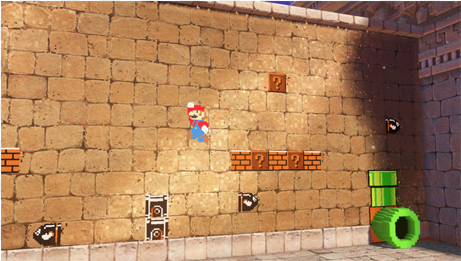 with capture, mario can take control of all sorts of - super mario odyssey (nintendo switch)