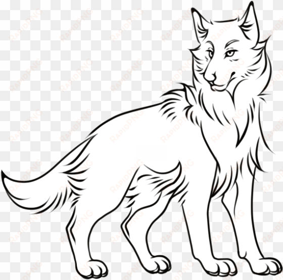 wolf lineart free png psd file - portable network graphics