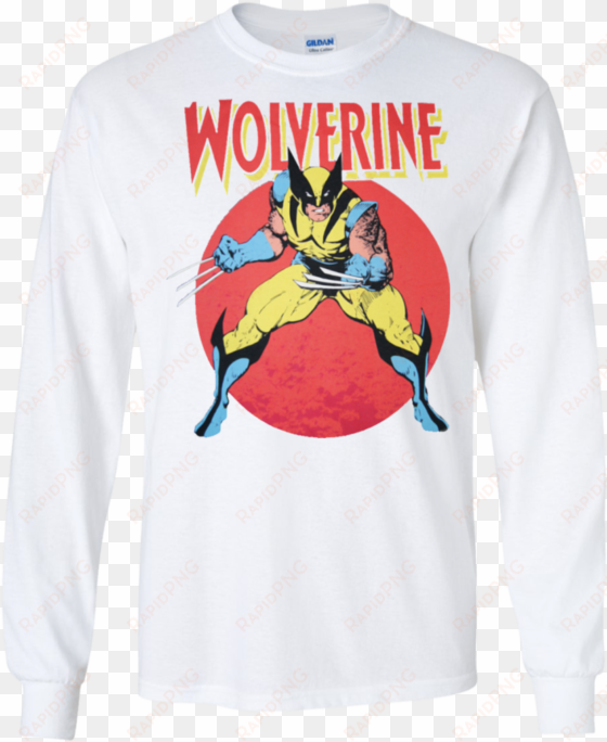 wolverine retro comic long sleeve t shirt t shirts - wolverine tee brand with tags large unisex freeship