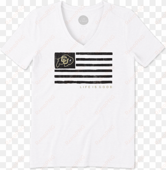 women's colorado buffaloes team flag cool vee - boot boyz jenny holzer