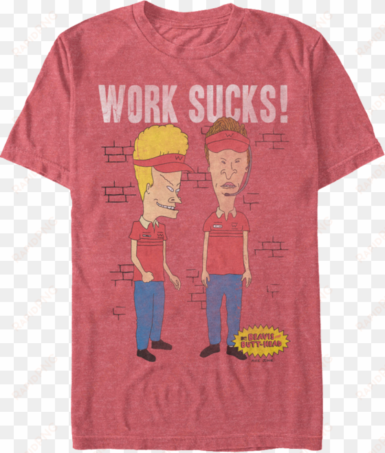 work sucks beavis and butt head t shirt - t shirt mario vintage