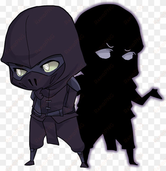 yea, i'm back and mk chibies comes along noob saibot - mortal kombat noob chibi