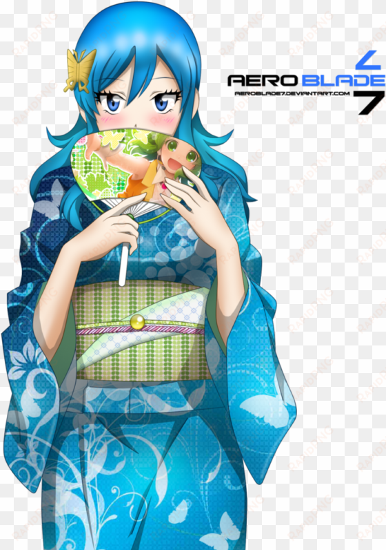 yukata juvia- fairytail by aeroblade7 - fairy tail juvia kimono