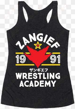 zangief wrestling academy racerback tank top - super calloused fragile racist sexist nazi potus