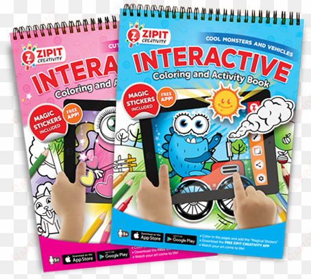 zipit interactive coloring and activity book - interactive coloring and activity book: cool monsters