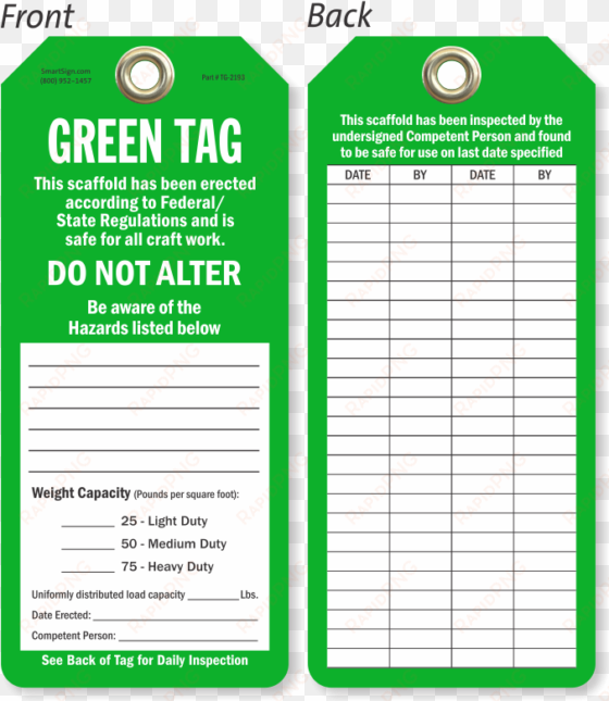 zoom, price, buy - green tag for scaffolding